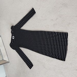 BCBG Black Stripe Dress. NWOT!